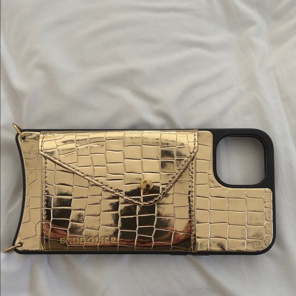 Bandolier Gold Crocodile Phone Case